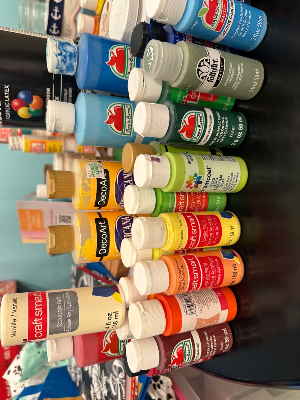 43 bottles of Assorted colors Acrylic Paint- Multicolor Home Art Set